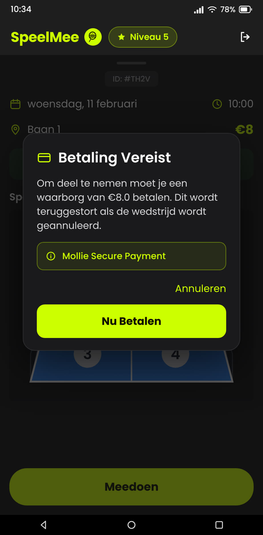 Payment Screen